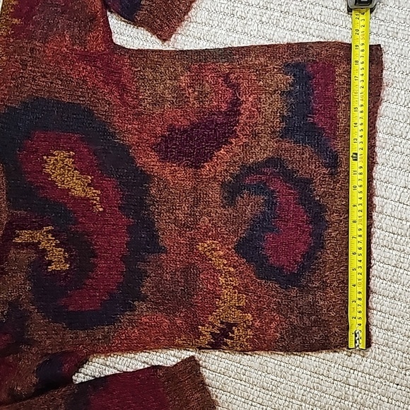 Vintage JEANNE PIERRE Mohair Turtleneck Sweater with Abstract Patterns Small - Picture 8 of 15